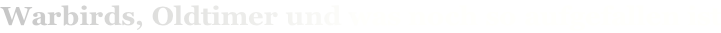 Warbirds, Oldtimer und was noch so aufgefallen ist